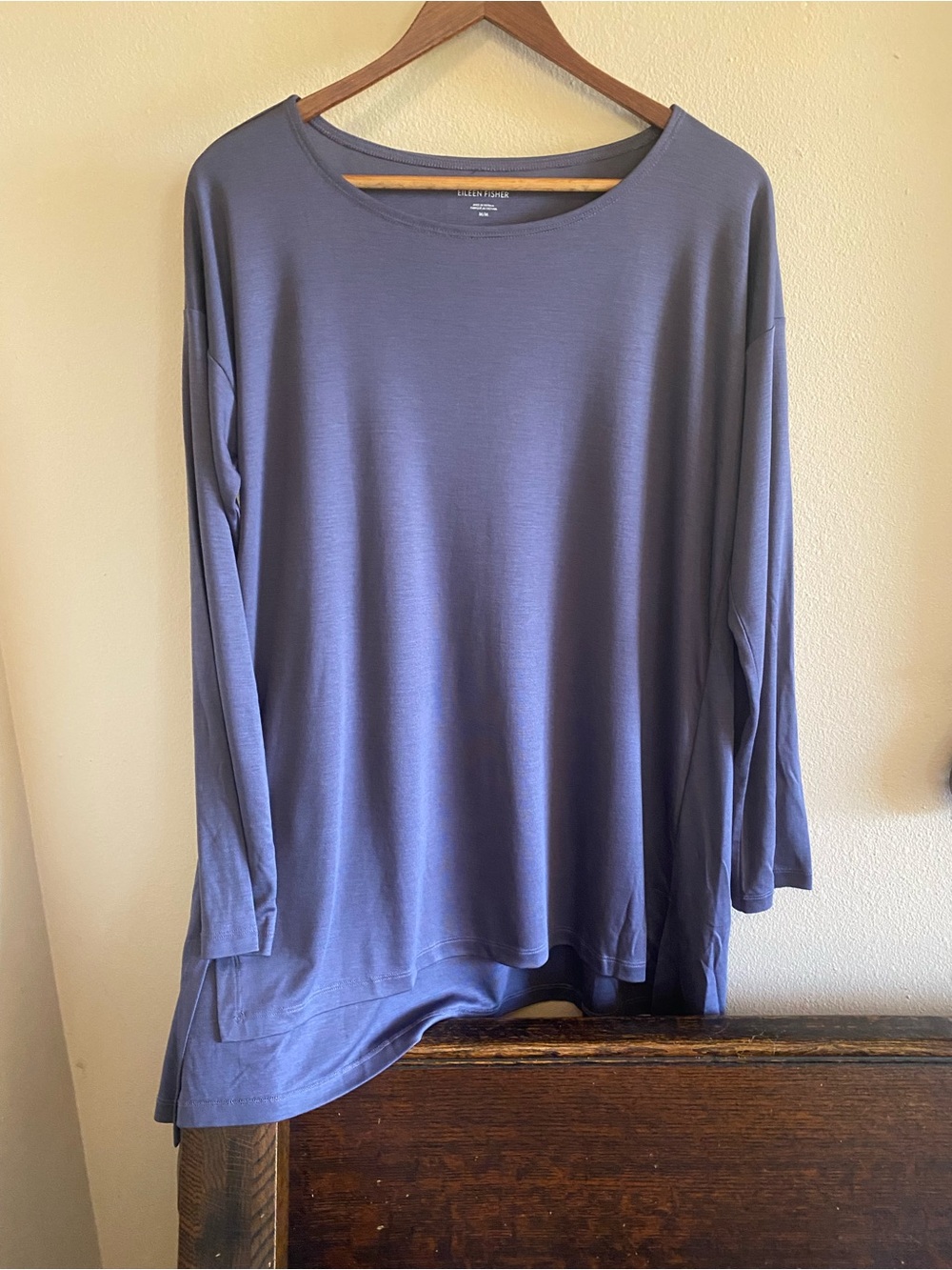 Eileen Fisher Purple Blue Fine Knit Jersey Tunic